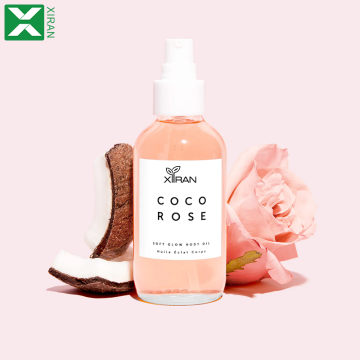 Vegan Squalane Body Oil - Hydrating Moisturizing Soothing Coco Rose Skin Glow Oil