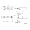 Mischungsmixer mit wandmontierter Messing ○