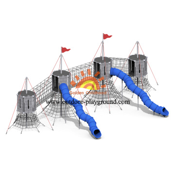 HPL Multifunction Park Toys Playground With Spiral Slide