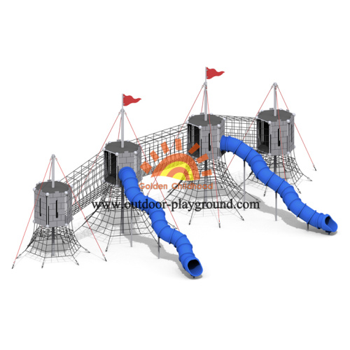 HPL Multifunction Park Toys Playground With Spiral Slide