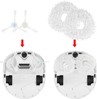 Vacuum Cleaner Accessories: Washable Mop Pads and Mop Cloth for NARWAL J1 Robot Vacuum Cleaner