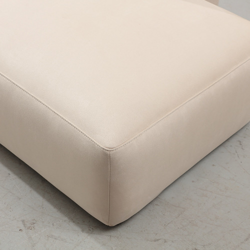 Sofa Fabrik Lengkung Minimalis Krim untuk Ruang Tamu Kecil