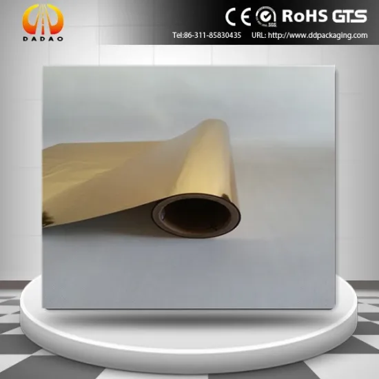 Gold Color Metalized PET Thermal Lamination Film Roll