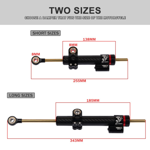 Universalmatris -Motorradlenker -Dämpfer -Stabilisator Kohlefaser