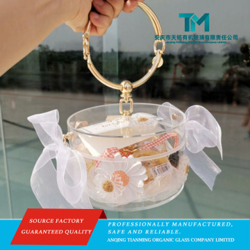 Caixas de doces em acrílico transparente para displays de presentes de casamento