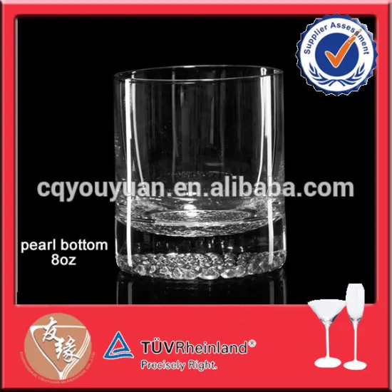 Wholesale water and whiskey fancy embossed glass tumbler