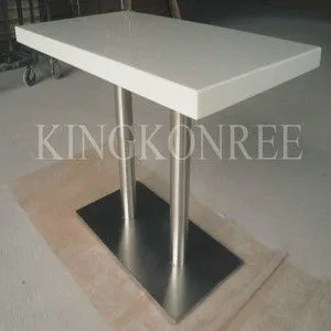 Customized Artificial Solid Surface Seamless Jointed Marble Acrylic Dinner Table Top