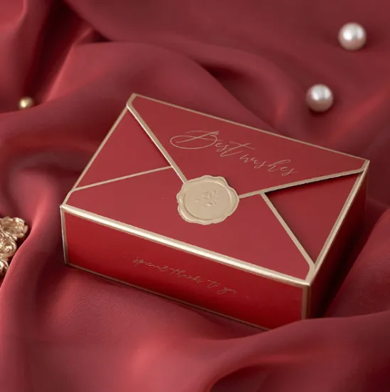 Red Cookie Lock-botttm Packaging Box for Chocolate