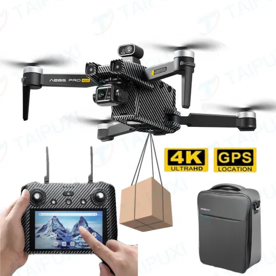 High-Quality AE86 Pro Max+ Plus GPS Drone with True 4K Ultra HD Dual Camera and Long Range Flight Capability