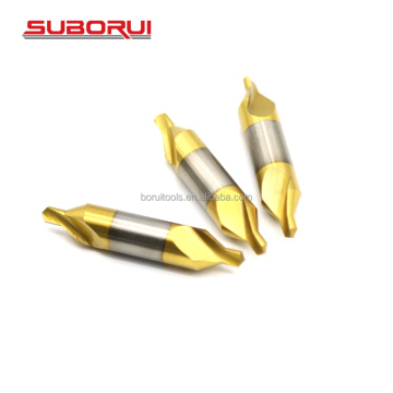SUBORUI D333 China Manufacturer 5mm HSS 6542 Double Ended Center Drill Bits for Metal Drilling