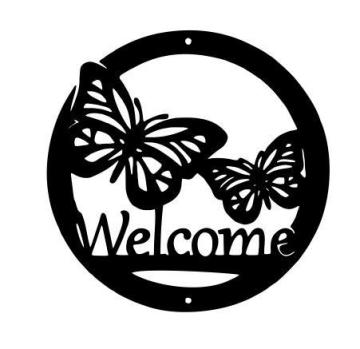 Zwarte laser gesneden ijzeren letters Wall Art voor modern huis woonkamer decor