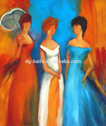 classical beautiful women portrait figure abstract oil paintings