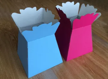 Colorful paper  bouquet vase