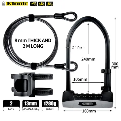 ETOOK High Security U Lock Bike Lock