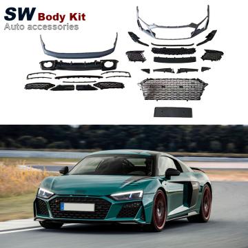 New R8 Style Body Kit for Audi R8 V8/V10 2016-2018 - 2022 Front Bumper Facelift Kit