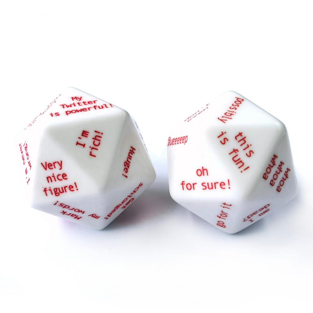 Text Engraving 20 Sides Dice Oversized 20 Sides Proposal Dice