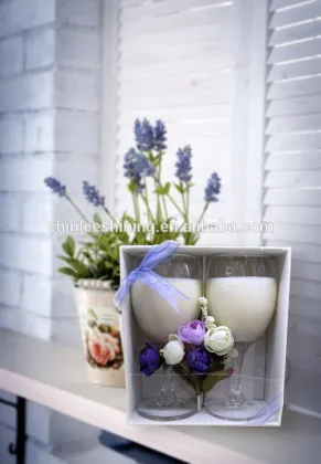 glass cup candle & home decoration