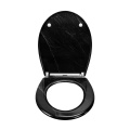 Duroplast Soft Close Toilet Seat in black-marble pattern