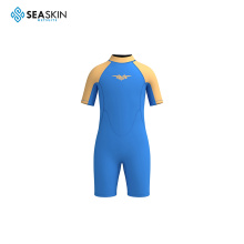 Seaskin Kids Back Zipper Blue Couleur de surf