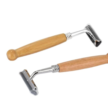 Wholesale Eco-Friendly Bamboo-Handled Biodegradable Shaving Razors for Men
