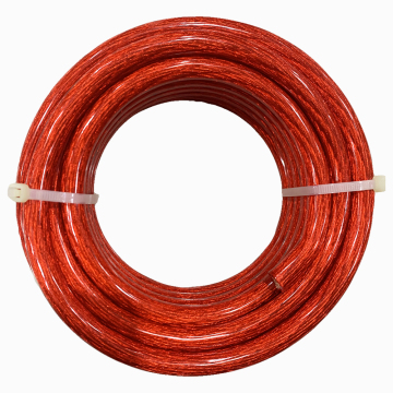 Câble d'alimentation rouge transparent 4GA haute performance