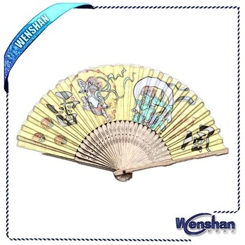 wenshan hand painted paper fan