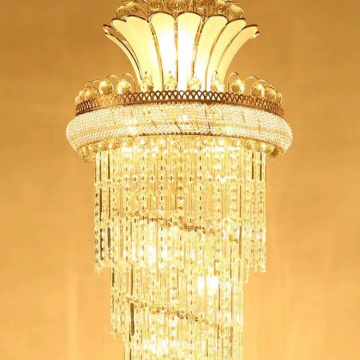 Bespoke hotel lobby crystal chandelier lamp