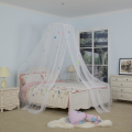 White Double Bed Flowers Bed Canopy