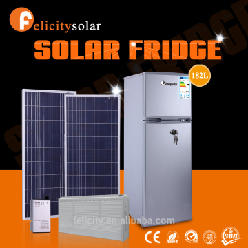 Felicitysolar home appliance dc ac 182L home outdoor dorm room solar refrigerator