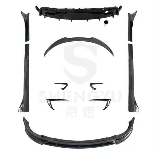 Tesla Model Y 2019 FAST Aero Kit - Front Lip Spoiler, Rear Diffuser, Bumper Flag, Side Skirt