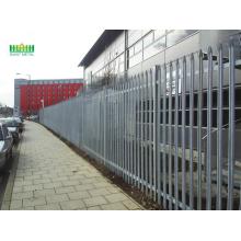 Galvanized steel palisade fence