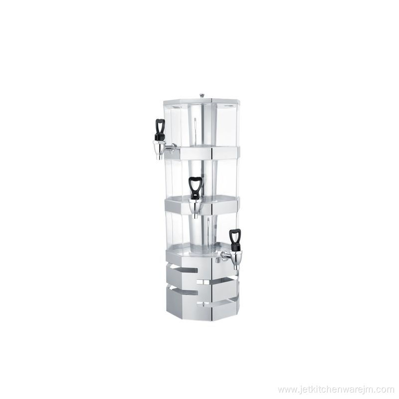 Stainless Steel Stacked Octagonal Juice Dispenser