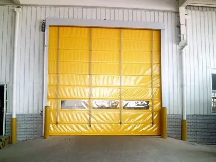 All electric operated industrial fast folding door