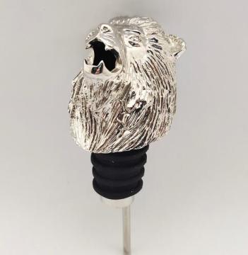 animal Zinc alloy metal wine pourer and stopper