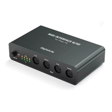 USB MIDI 4x4 Merge Converter Box