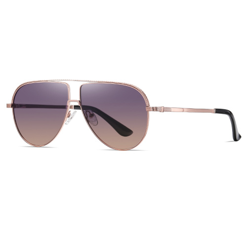 China New Style Double Bridge Metal Sunglasses Factory