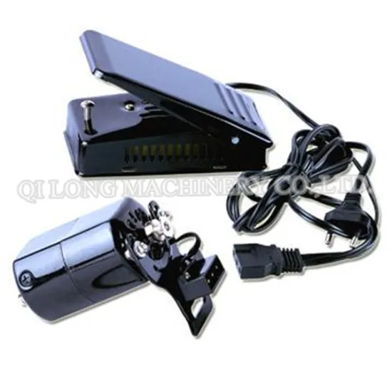 Domestic sewing machine motor and foot pedal