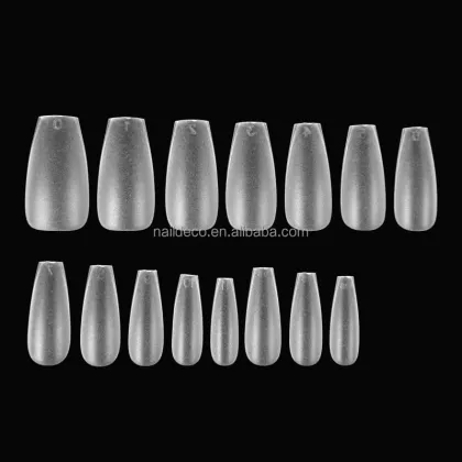 NADECO Gel Tips Full Cover Long Coffin Artificial Fingernails