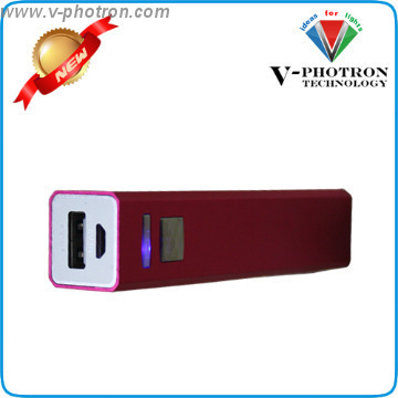 2600 mah metal lipstick power bank