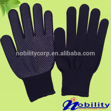 13 Guage Polyester dotted Glove nylon PVC/rubber Dots grip Glove
