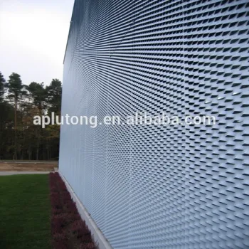 Perforated expanded metal mesh aluminum laser cut art panel for facade