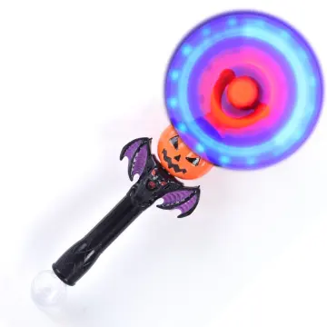 Halloween Light-Up Toys: Wholesale Pumpkin Ghost Skeleton Music LED Glowing Windmill