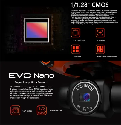 EVO Nano Series Autel Robotics Combo Dron Flycam Drone Autel  drone e58 hd camera