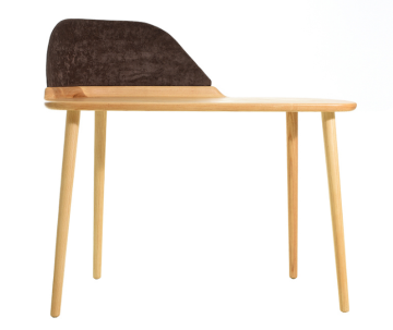 Antique wooden desk with upholestery