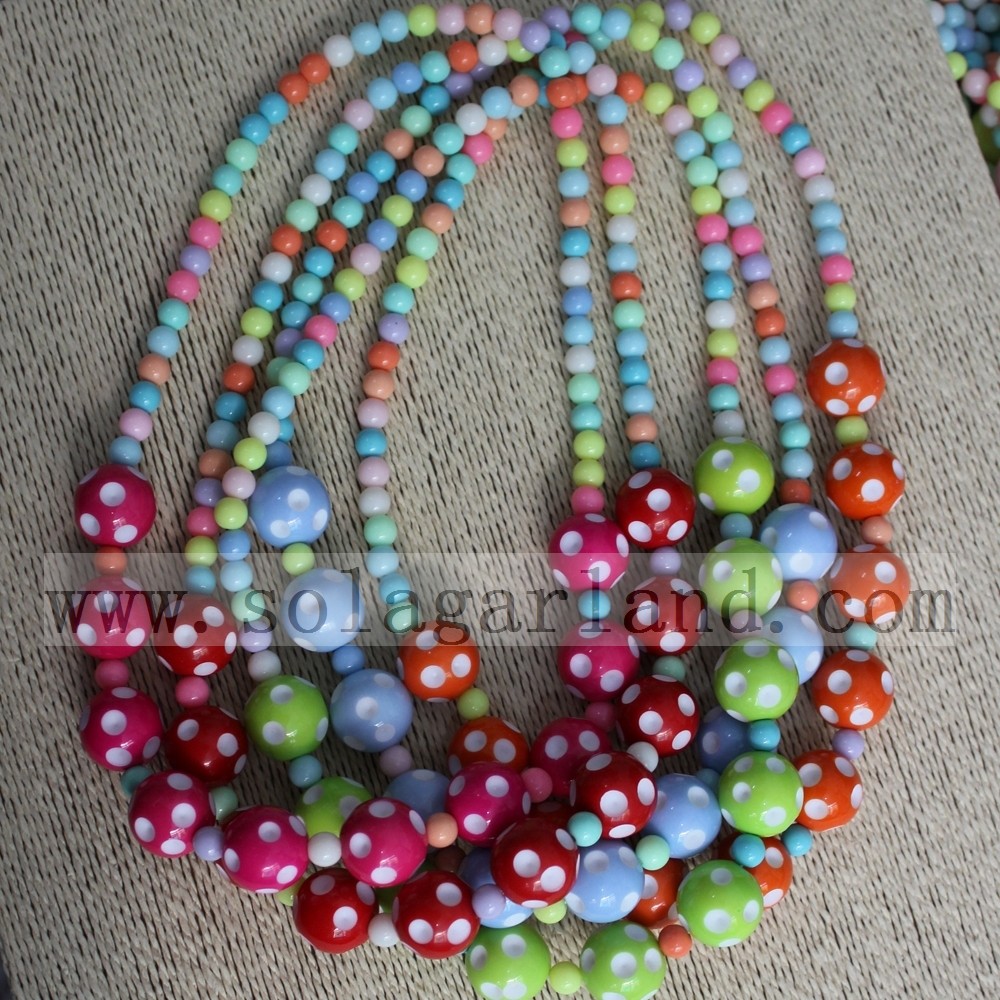 Polka Dot Bead Necklace