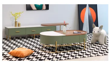 Living Room Marble TV Stand et Coffee Table