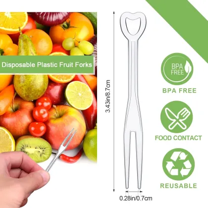 Cocktail Picks & Mini Forks: Disposable Plastic Forks for Parties and Daily Use