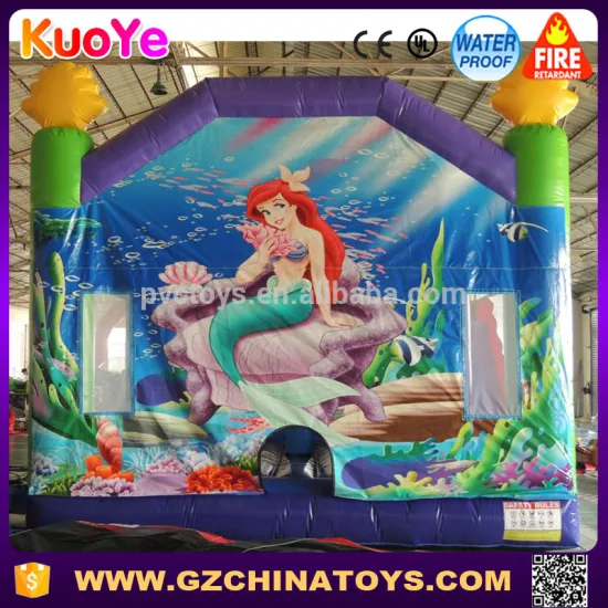 Commercial the mermaid giant inflatable bounce house for kids