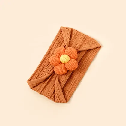 Nylon Flower Ornament Hairband for Baby Girls