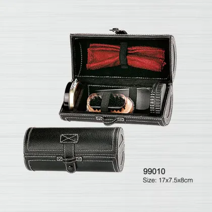 Luxury Travel Shoe Shine Kit Shoe Care Polish Kit In PU Case
